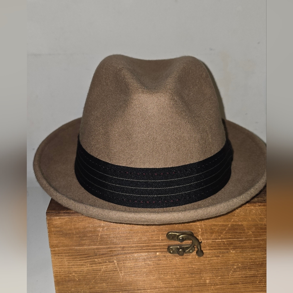 XXL Broner Tan Fedora Wool Hat